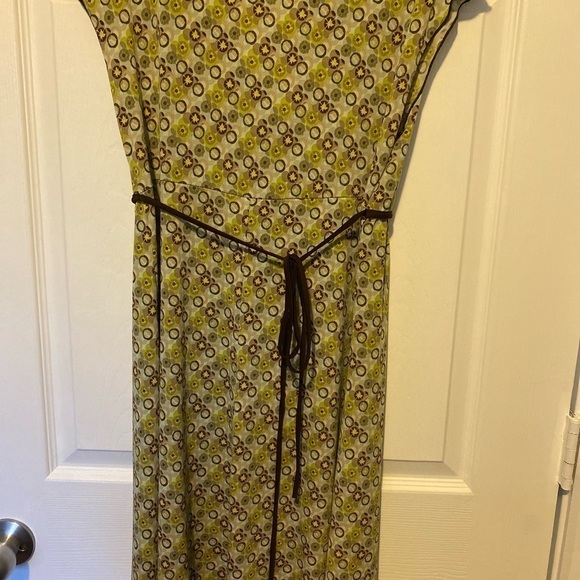 Connected Apparel 70’s Inspired retro green patterned women’s dress size 12 - Picture 6 of 12